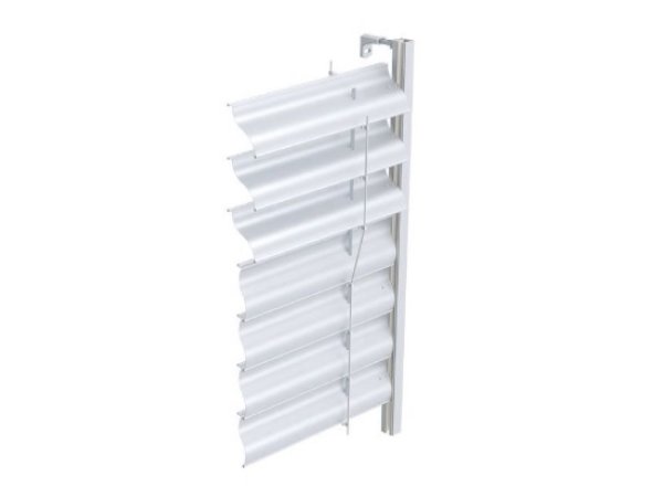 Hella Lichtlenk Raffstore im Profil mit speziellen Lamellen.