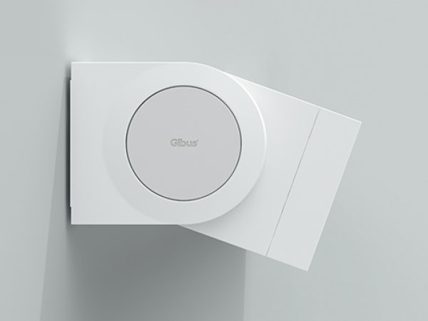 Die stilvolle Kassettenmarkise Nodo von Gibus in einem kantigen Design kombiniert mit einer weichen Kurve.