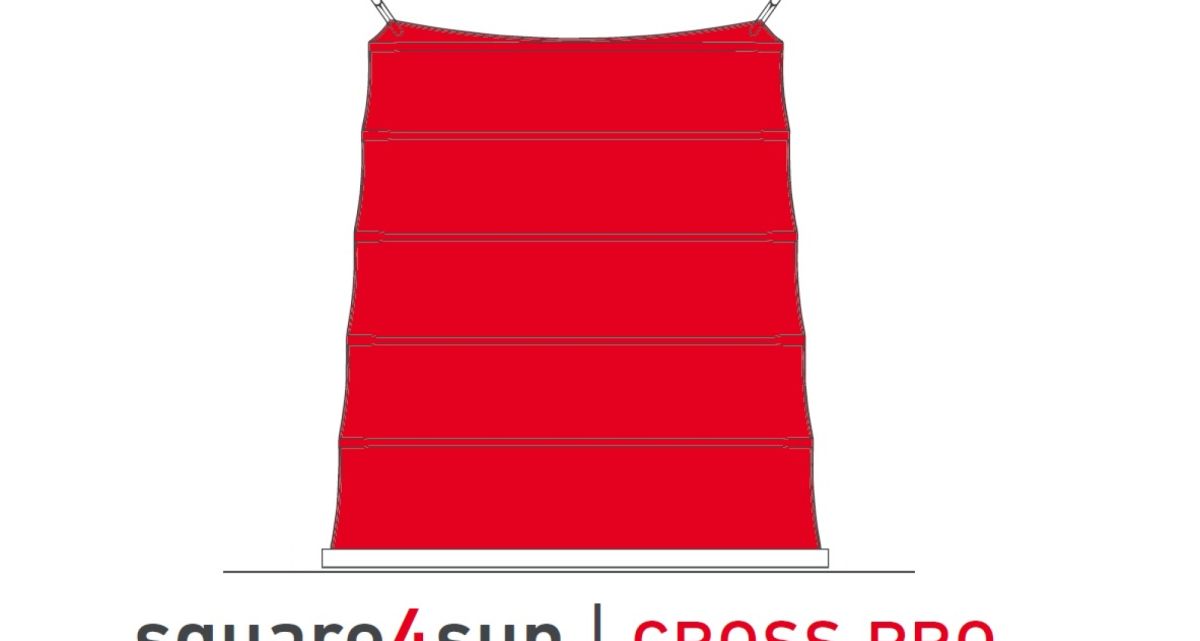 C4sun Square Cross Pro Sonnensegel Zeichnung