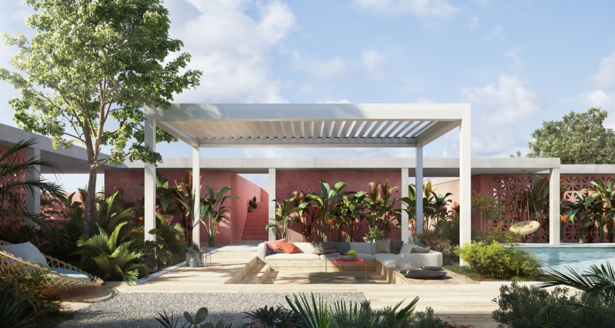 Frimey Lamellendach Garten