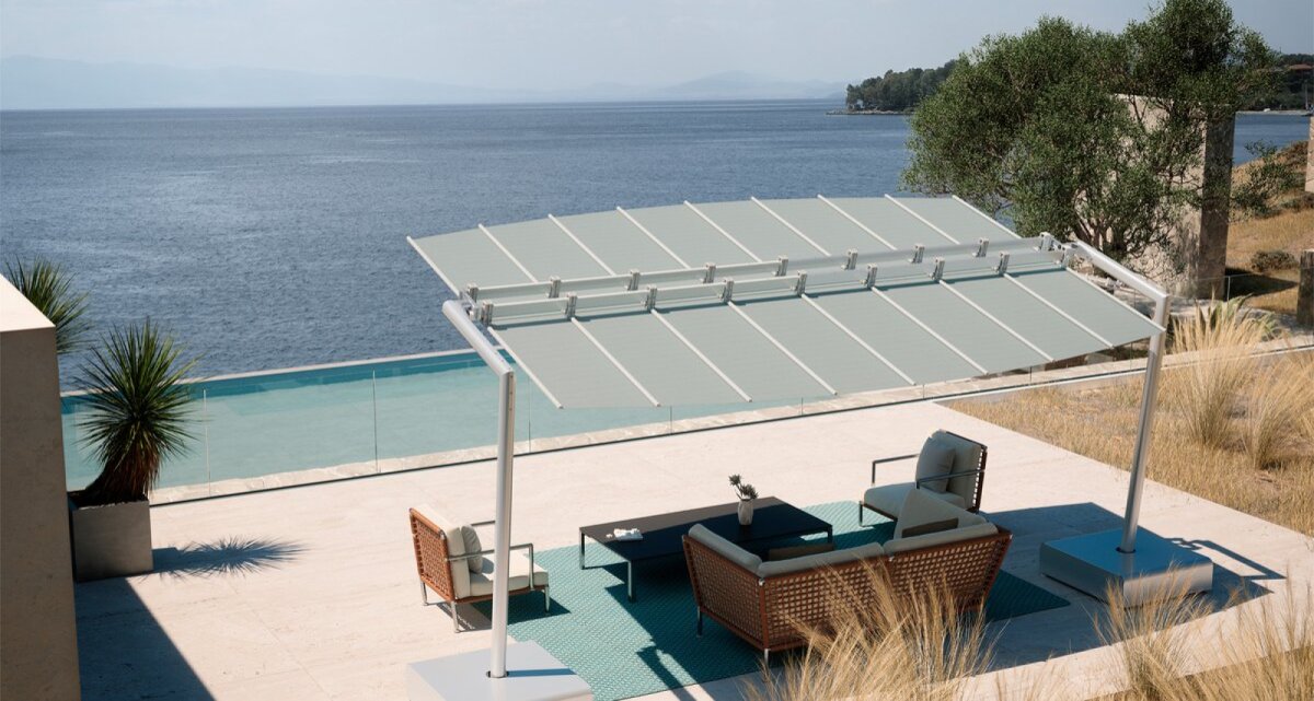 Markise mit Segeltuch