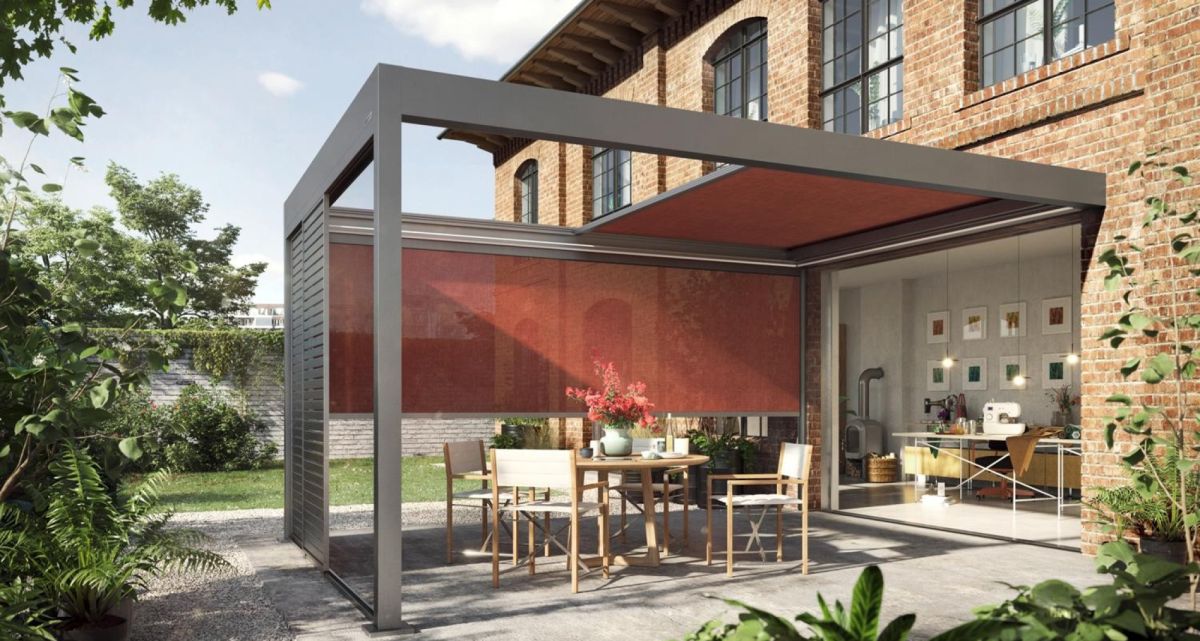 Frimey GmbH Pergola seitlich am Haus