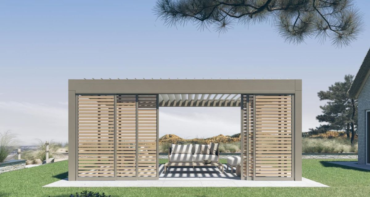 Frimey selbsttragende Pergola freistehend