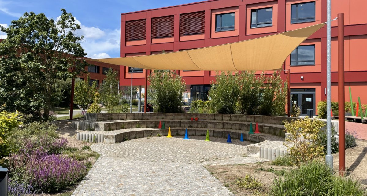 Frimey Sonnenschutz Schule