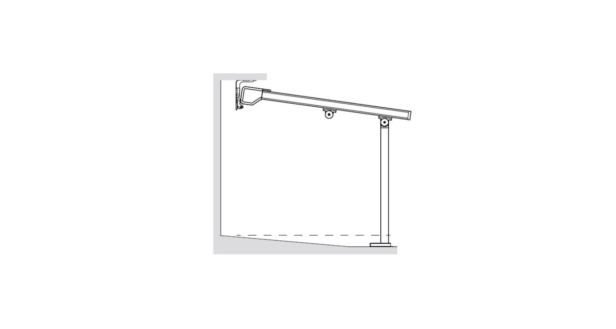 Die Skizze der Hella Eleganza Pergolamarkise als Deckenmontage, bei Frimey GmbH.