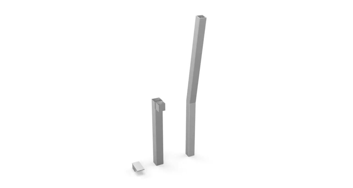 Die stabile Bodenhülse zum einbetonieren für den Mast des Sonnensegels Ingenua von Umbrosa, bei Frimey GmbH.