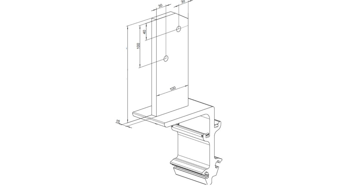 Die Dachsparrenhalterung der Warema Perea P40 Pergolamarkise, bei Frimey GmbH.