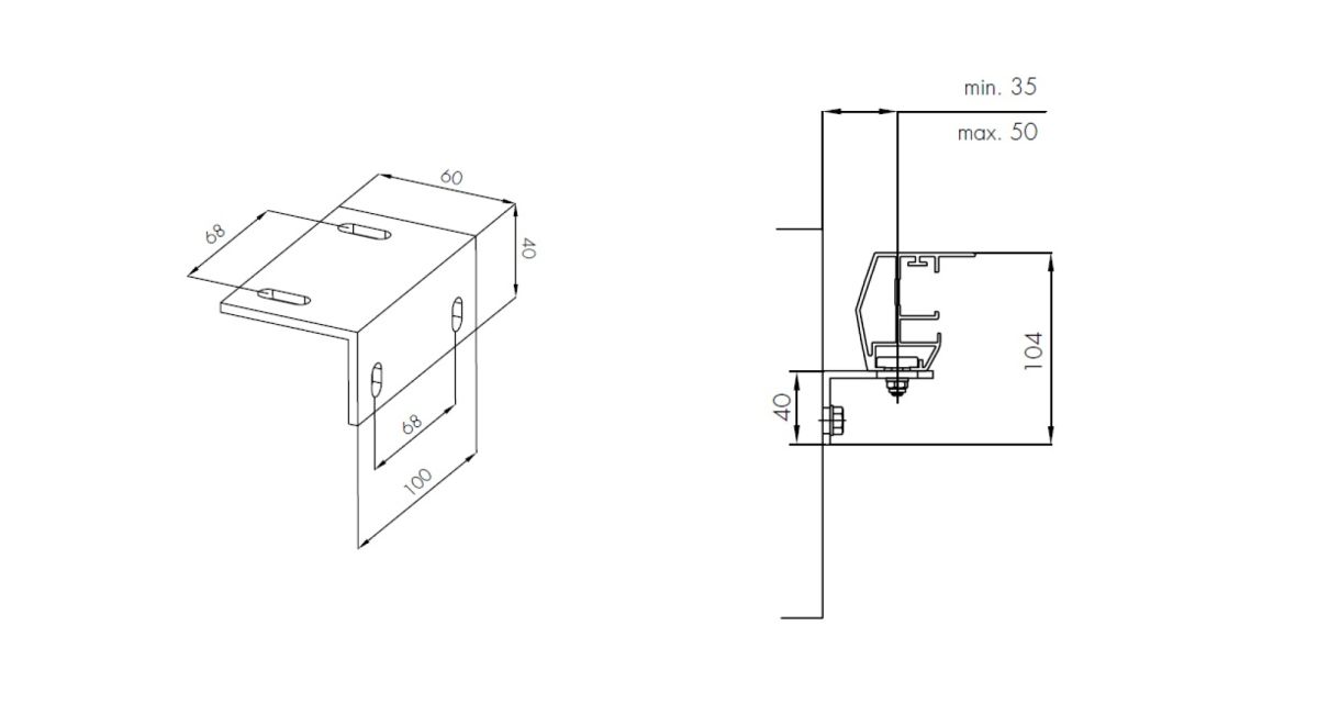 Der Montagewinkel der Wintergartenmarkise XLINE R154 von WOundWO, bei Frimey GmbH.