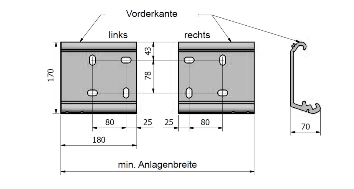 Die stabile Extra Wand- und Deckenhalterung der Kassettenmarkise Swingline Cassette von WOundWO, bei Frimey GmbH.