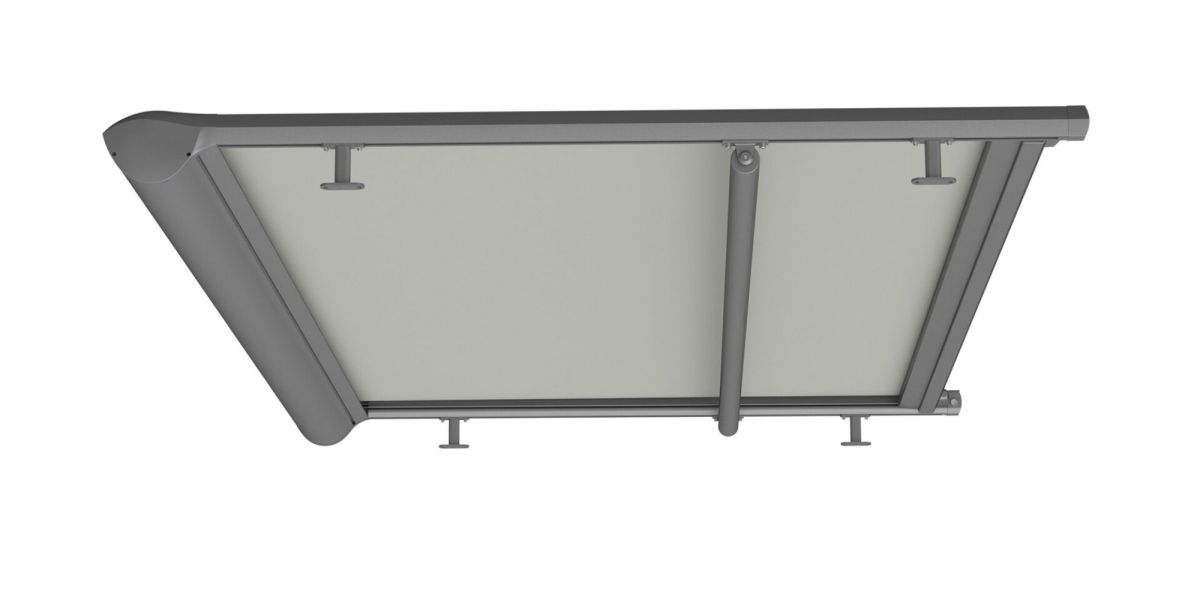 Die ausgefahrene Wintergartenmarkisen XLINE R154 von WOundWO, bei Frimey GmbH.