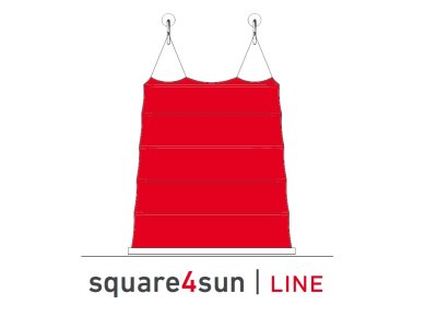 Das hochwertige C4Sun Square Line Sonnensegel mit zwei variablen Pfostenpositionierung.